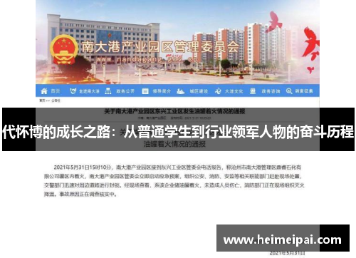 代怀博的成长之路：从普通学生到行业领军人物的奋斗历程